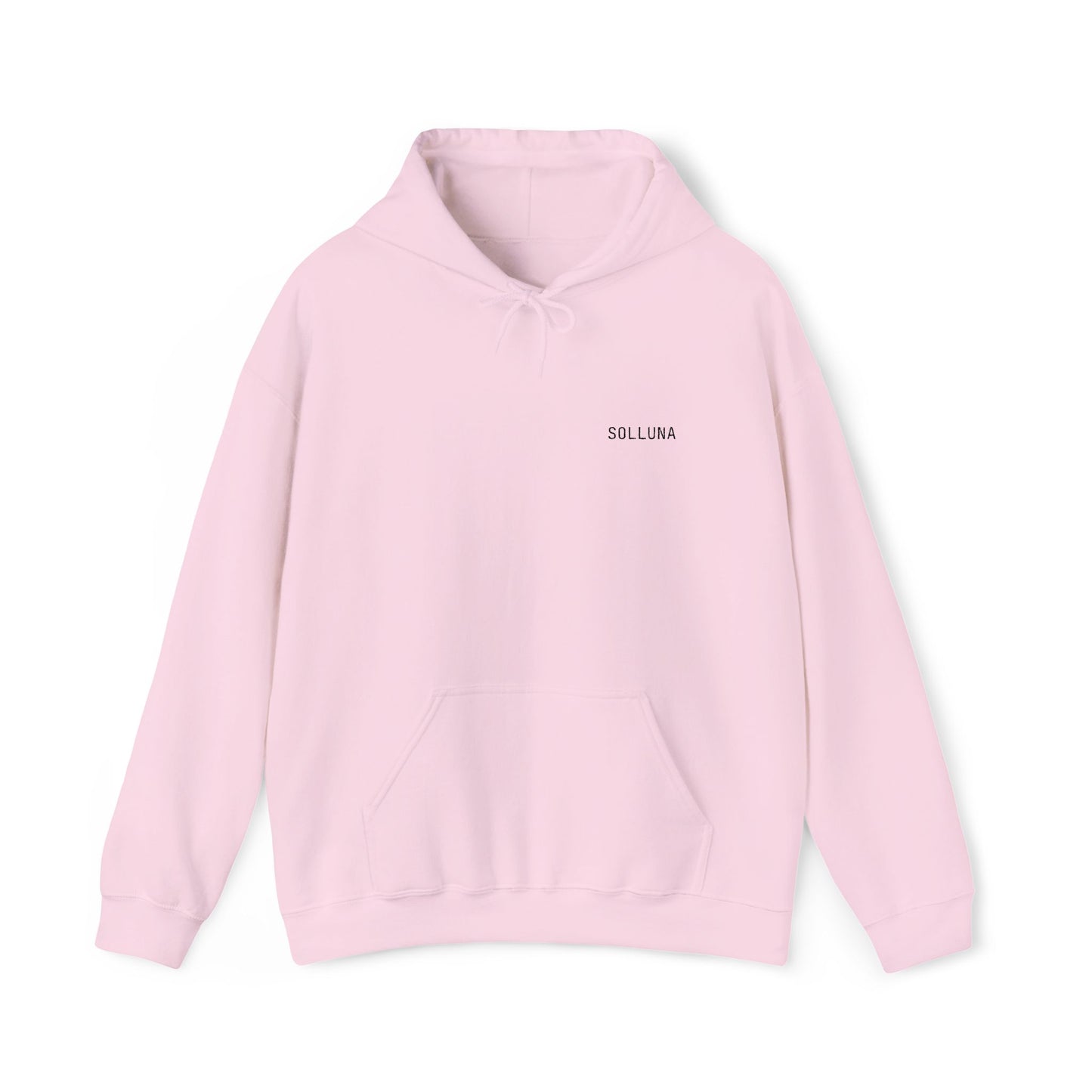 SOLLUNA Minimalist Embroidered Unisex Hoodie – Cozy Cotton Blend