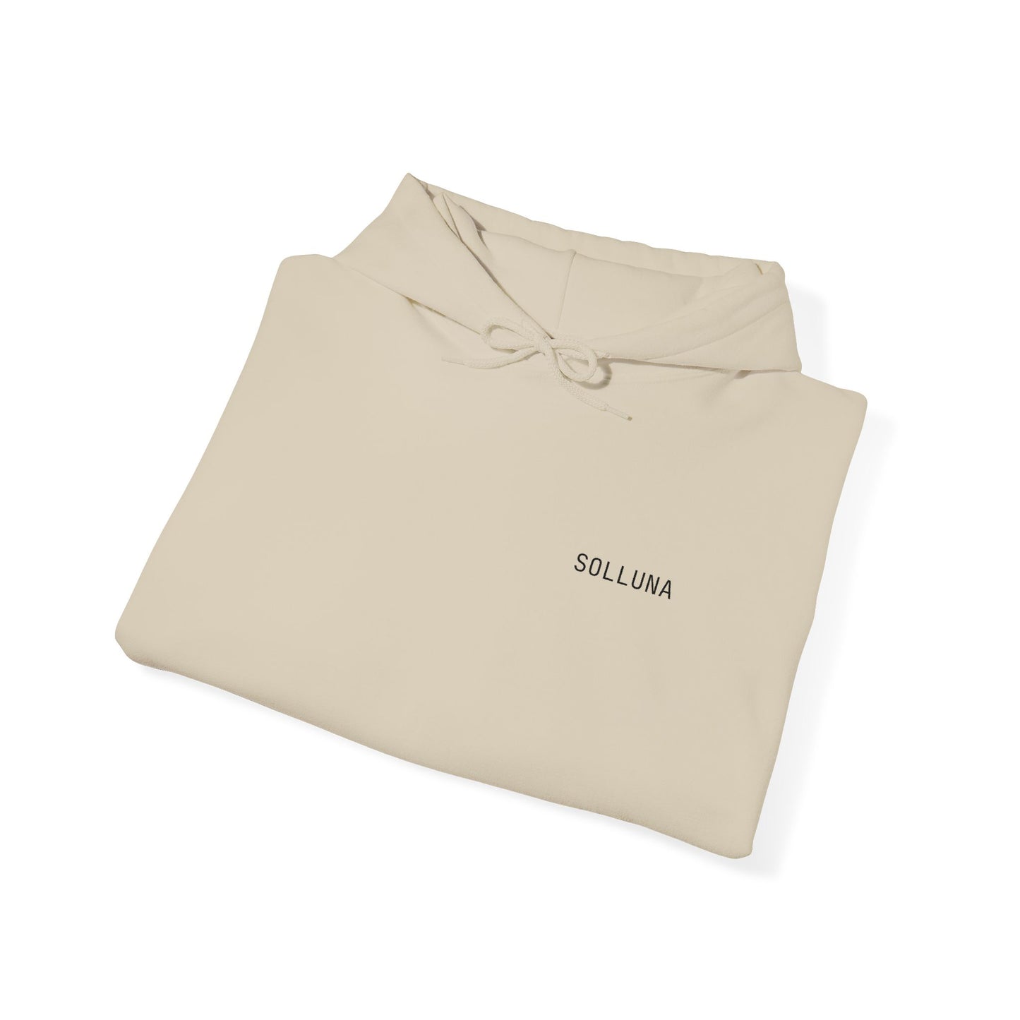SOLLUNA Minimalist Embroidered Unisex Hoodie – Cozy Cotton Blend