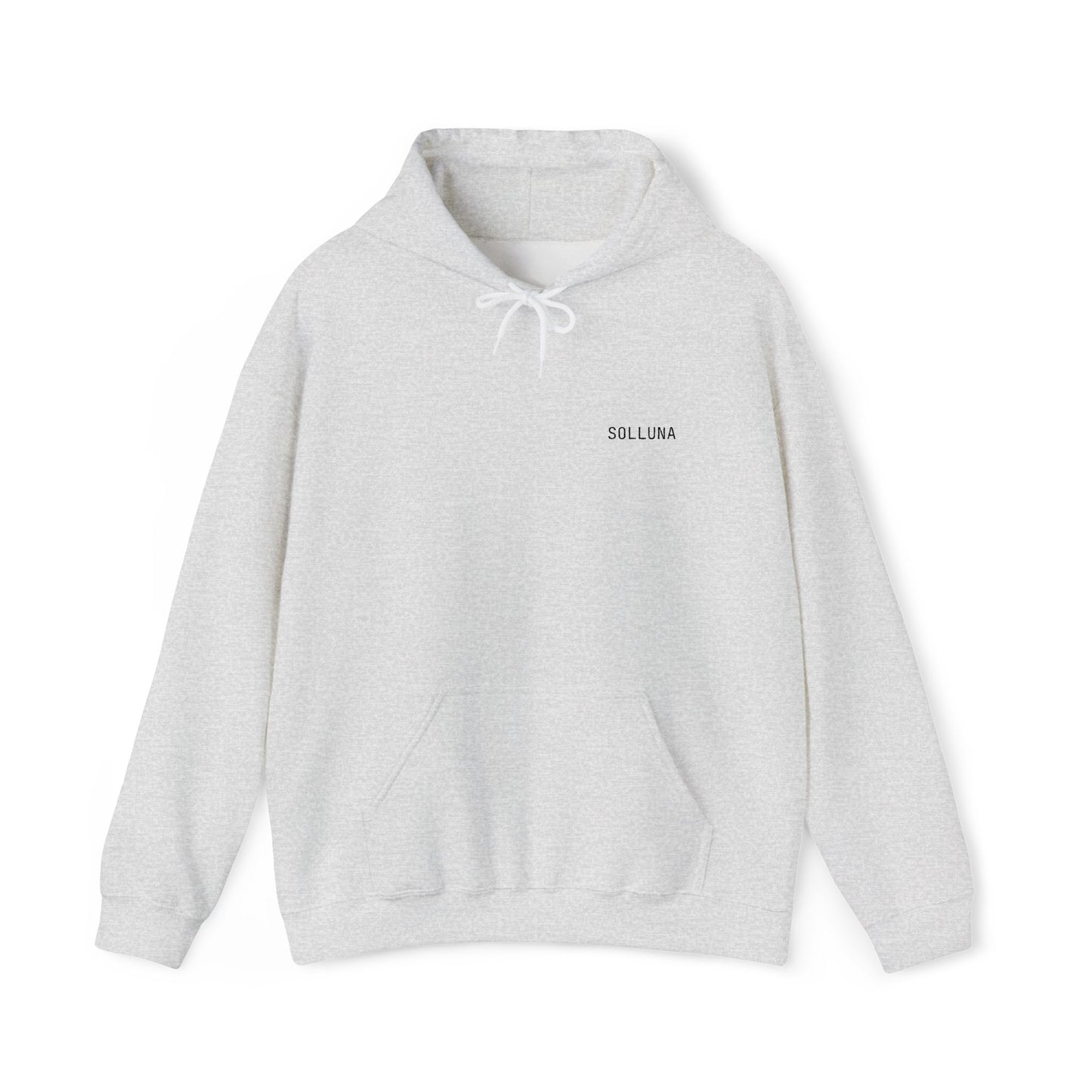SOLLUNA Minimalist Embroidered Unisex Hoodie – Cozy Cotton Blend