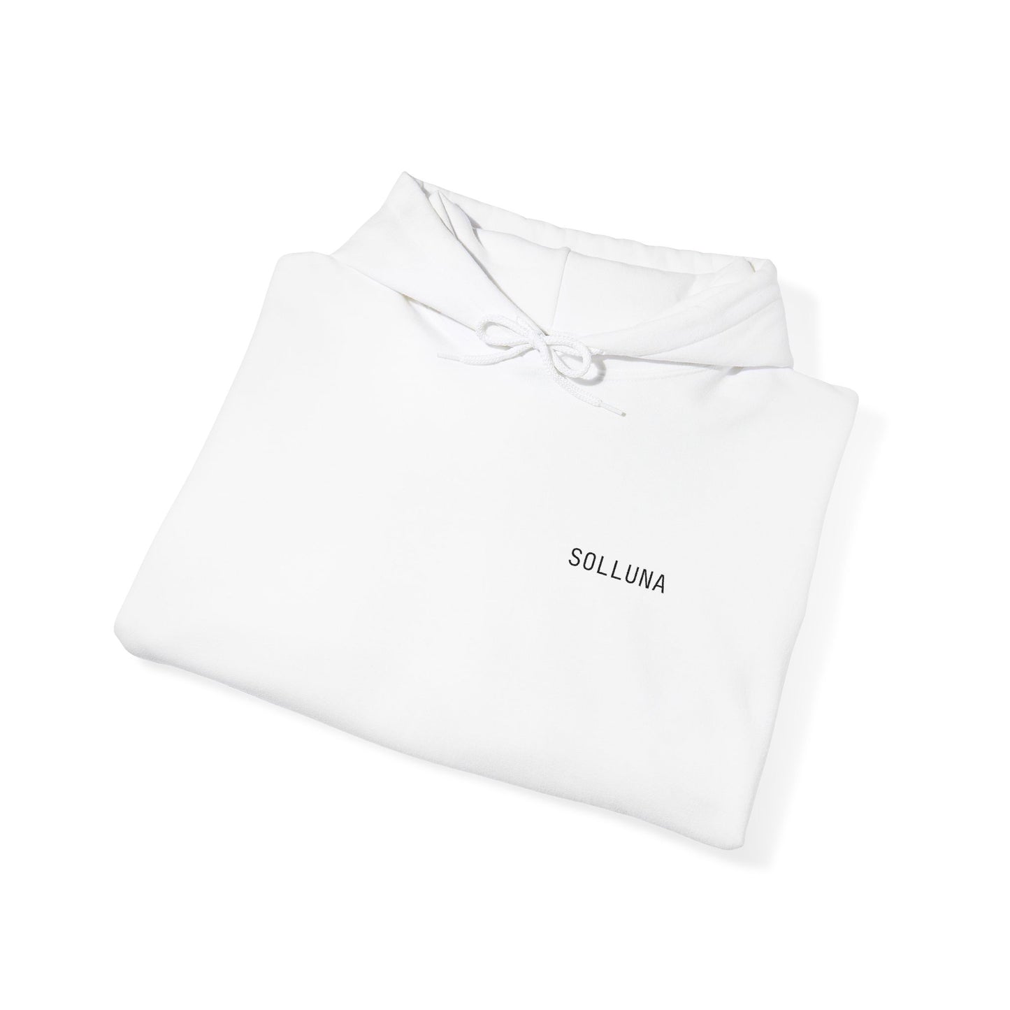 SOLLUNA Minimalist Embroidered Unisex Hoodie – Cozy Cotton Blend