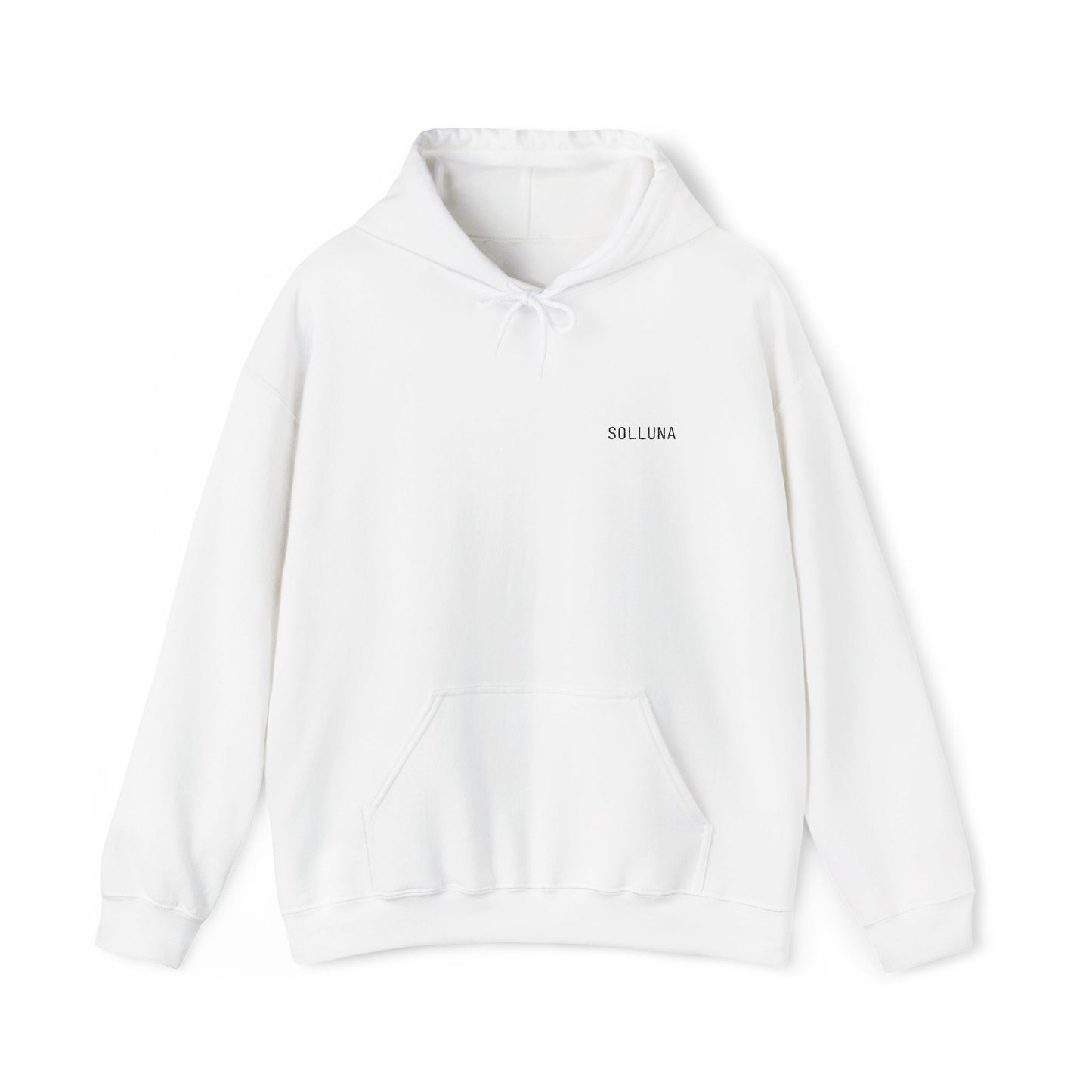 SOLLUNA Minimalist Embroidered Unisex Hoodie – Cozy Cotton Blend