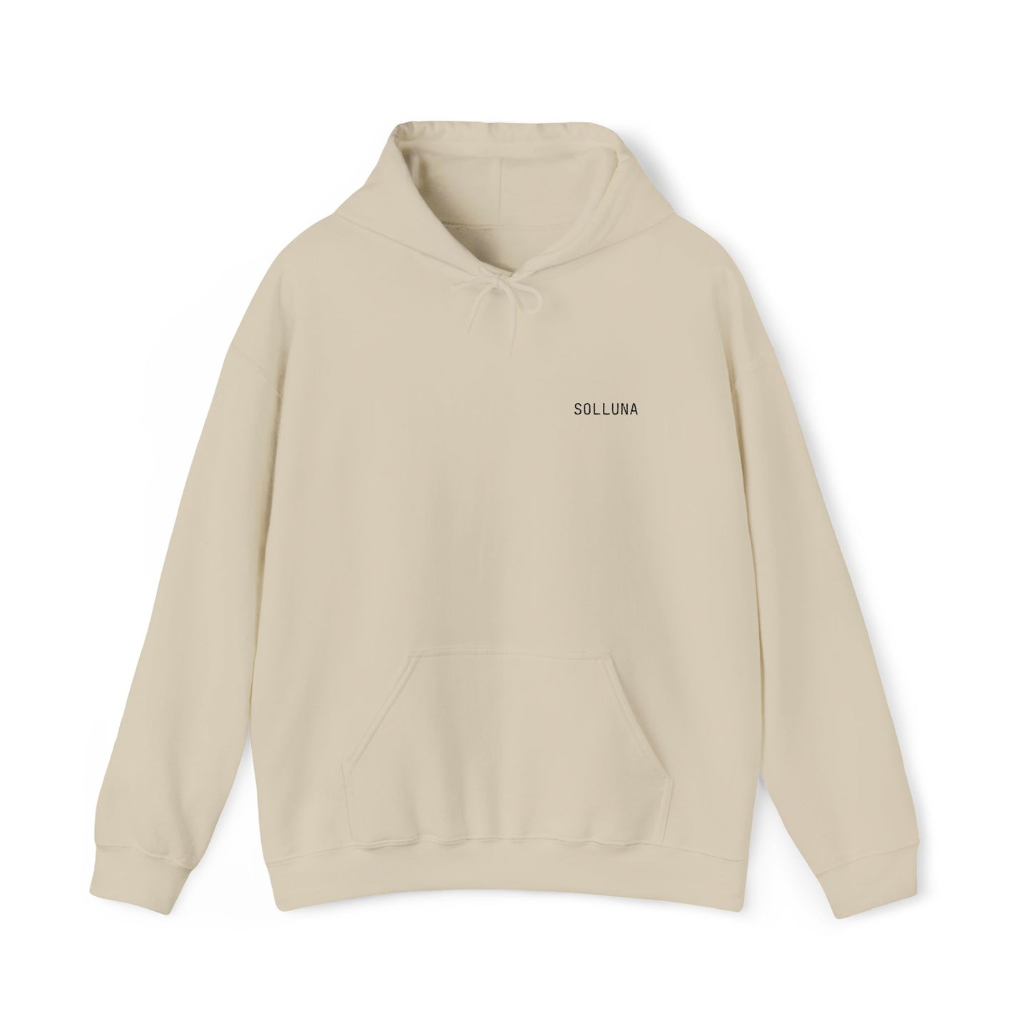 SOLLUNA Minimalist Embroidered Unisex Hoodie – Cozy Cotton Blend