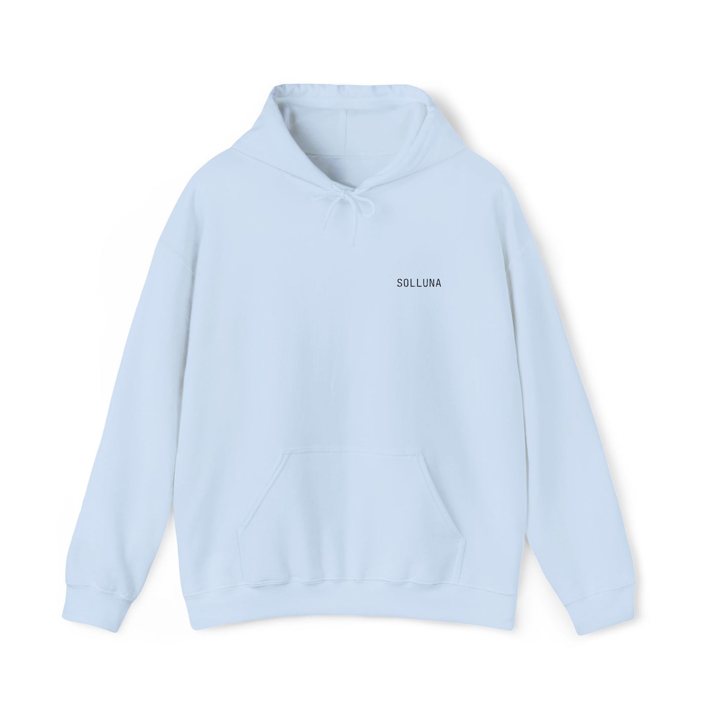 SOLLUNA Minimalist Embroidered Unisex Hoodie – Cozy Cotton Blend