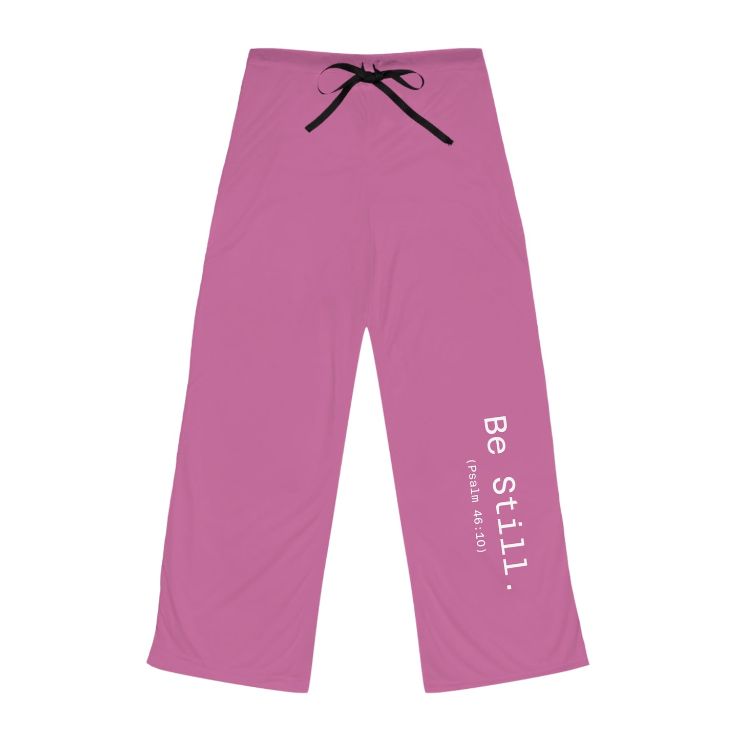 “Be Still” Women’s Light Pink Faith Pajama Pants – Christian Lounge Pants Inspired by Psalm 46:10
