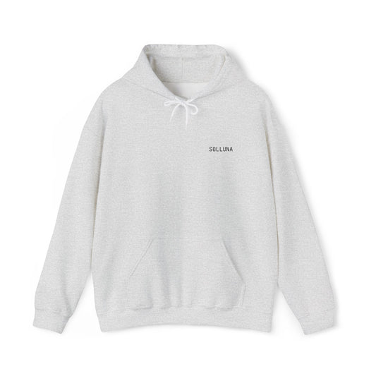 SOLLUNA Minimalist Embroidered Unisex Hoodie – Cozy Cotton Blend