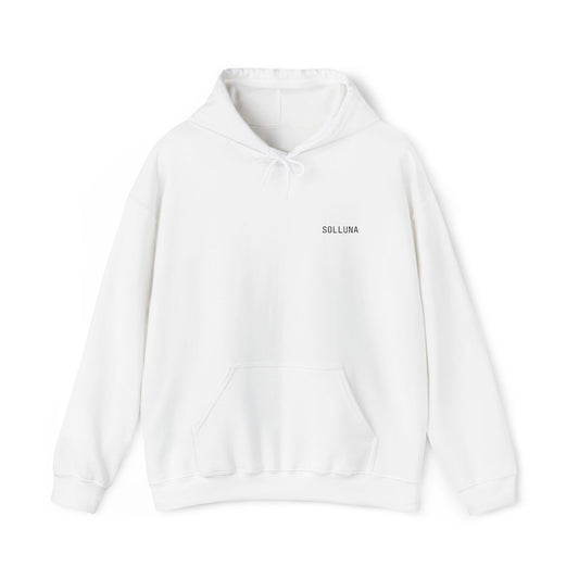 SOLLUNA Minimalist Embroidered Unisex Hoodie – Cozy Cotton Blend